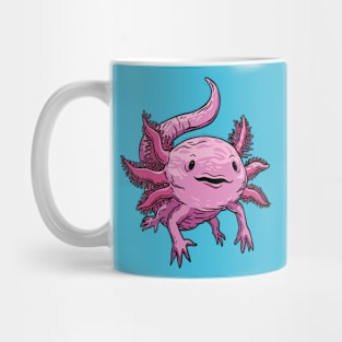 Cute Swimming Axolotl Sketch Mug